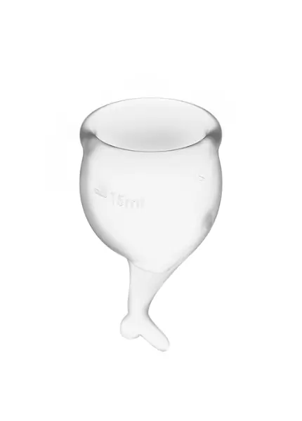 Набор менструальных чаш Satisfyer Feel secure Menstrual Cup, 15 и 20 мл, силикон, прозрачный