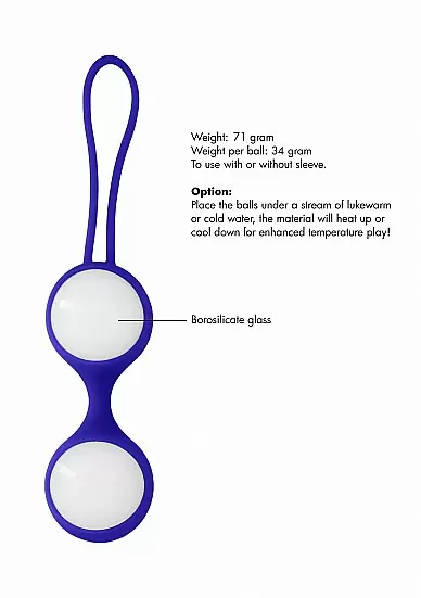 Вагинальные шарики Chrystalino Ben Wa (Medium) белые 