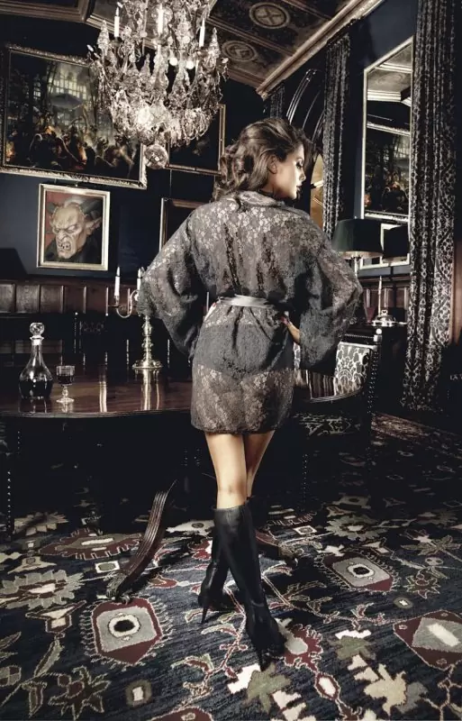 Кружевное кимоно Baci Deeper in Hell – черный