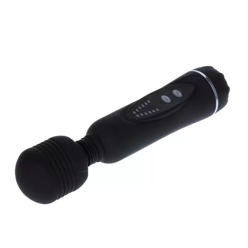 Водонепроницаемый массажер для тела Magical Massager с мощной вибрацией и 2-мя сменными насадками – черный 