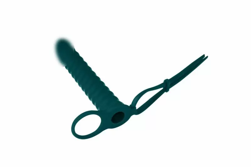 Вибронасадка для двойного проникновения Pure Passion Rori, зеленая