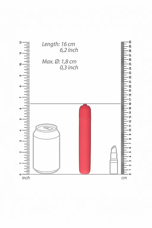 Вибропуля Bullet Vibrator - Extra Long - Pink: 10 см, 10 режимов работы, АБС-пластик
