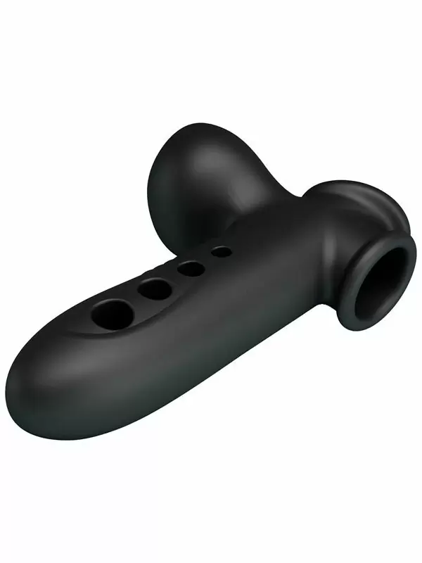 Насадка удлинитель Baile Crane, с подхватом мошонки, с воздушным мешочком, черный