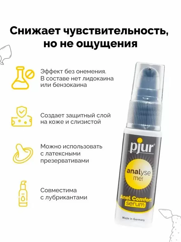 Расслабляющая сыворотка pjur Analyse Me Serum, обезболивающий эффект, 20 мл