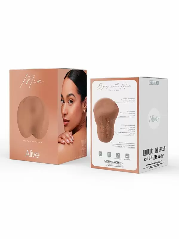 Реалистичный мастурбатор Alive Mia, 14,6 см, ТПЭ, телесный