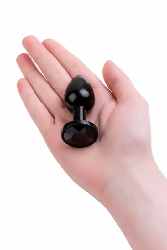 Маленькая металлическая анальная пробка TOYFA Metal с кристаллом - в ассортименте