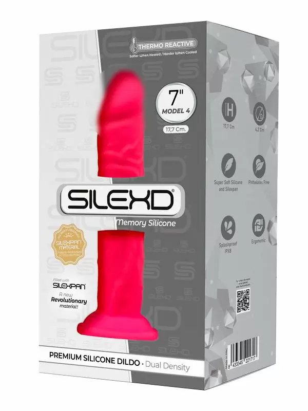 Реалистичный фаллоимитатор SILEXD Model 4, 17,7 см, силикон, розовый