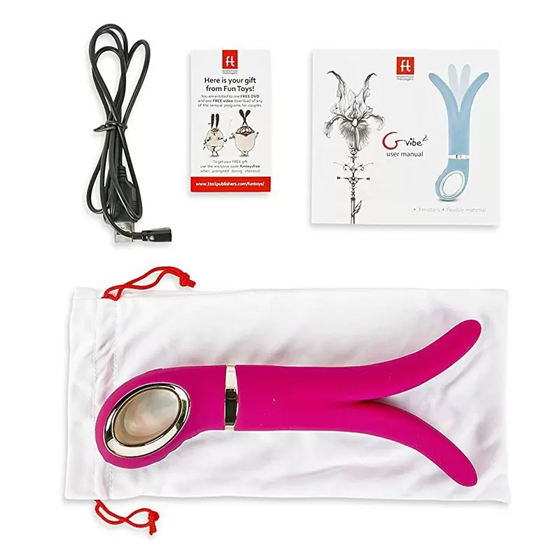 Универсальный анатомический вибромассажер Gvibe 2 – малиновый