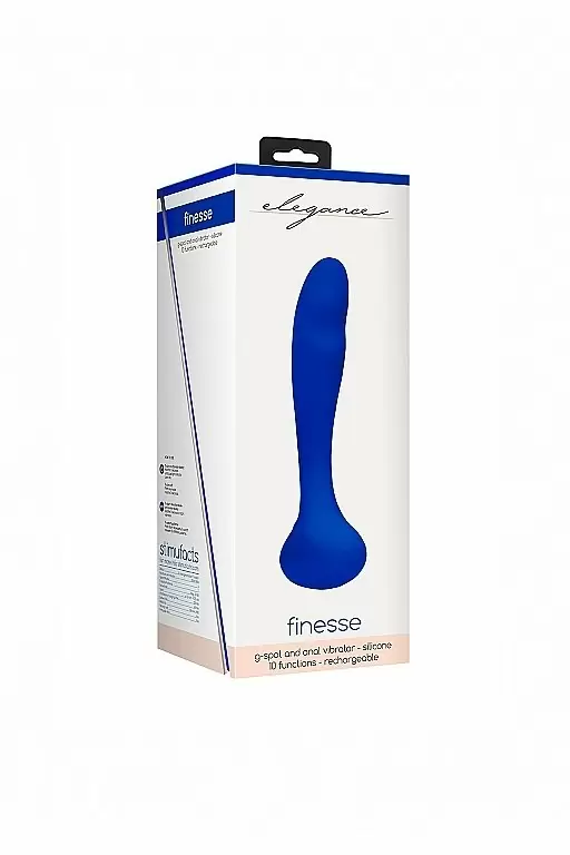 Вибромассажер для точки G или простаты Finesse (синий)