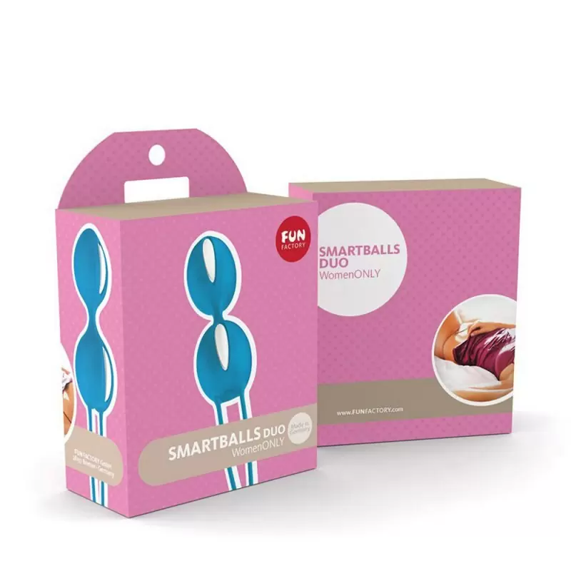 Вагинальные шарики Smartballs Duo с шариком внутри - голубой