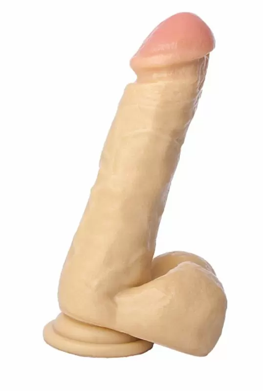 Реалистичный фаллоимитатор с мошонкой TOYFA RealStick #201 - телесный