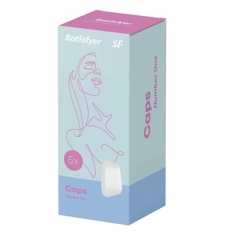 Сменная насадка для вакуумно-волнового стимулятора клитора Satisfyer 1 Next Generation, белый, 5 шт.