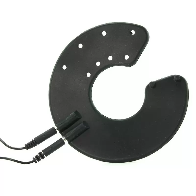 Электро-накладка Silicone Parachute на мошонку – черный