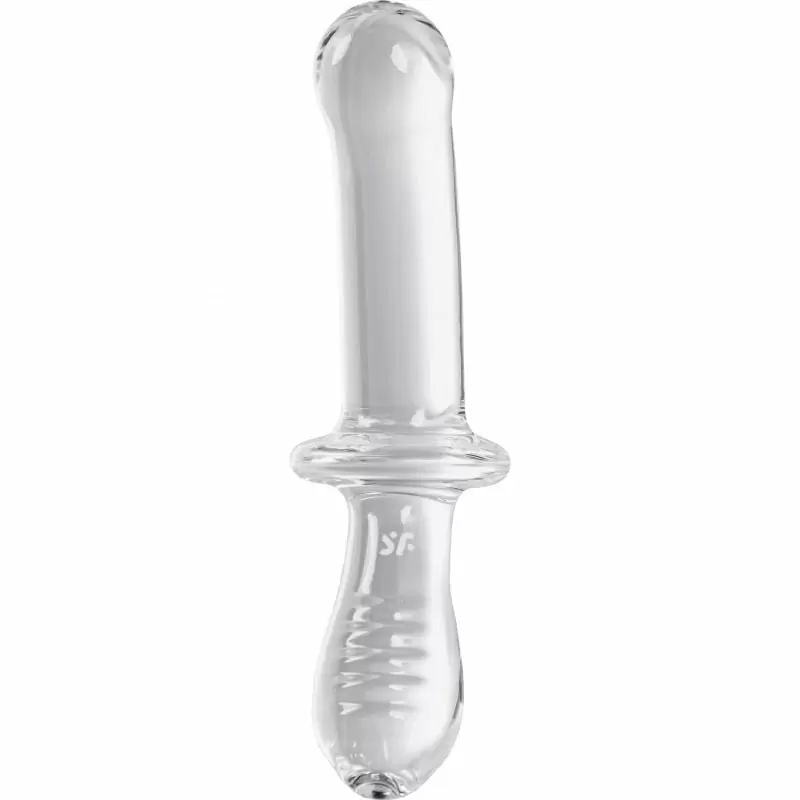 Стеклянный фаллоимитатор Double Crystal, 24 см, двухсторонний, прозрачный