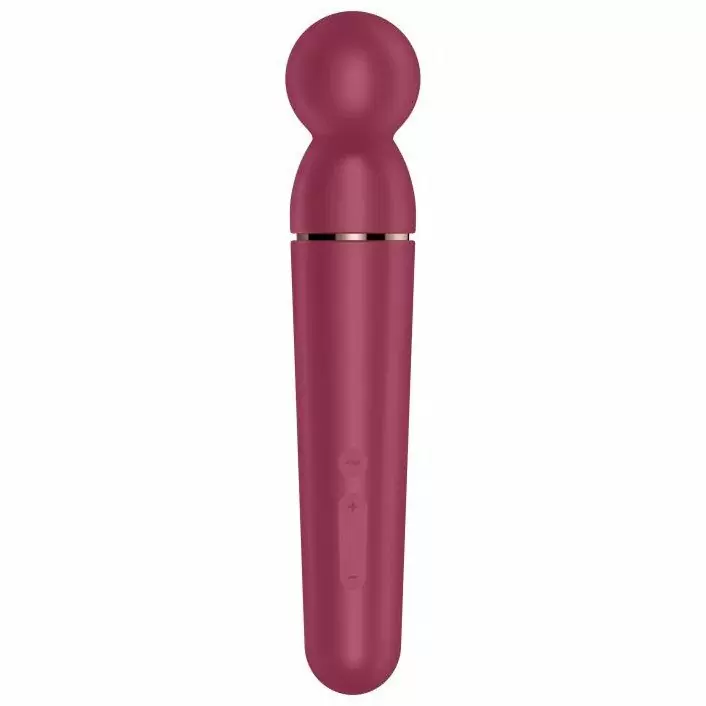 Элегантный вибратор Satisfyer Planet Wand-er, 22 см, силикон, бордовый