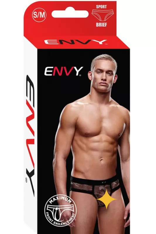 Мужские трусы-брифы милитари из сетки - S/M