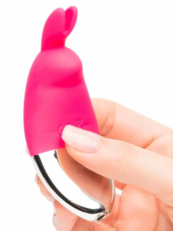 Яркий стимулятор клитора Happy Rabbit, 12 режимов, 10 см, розовый