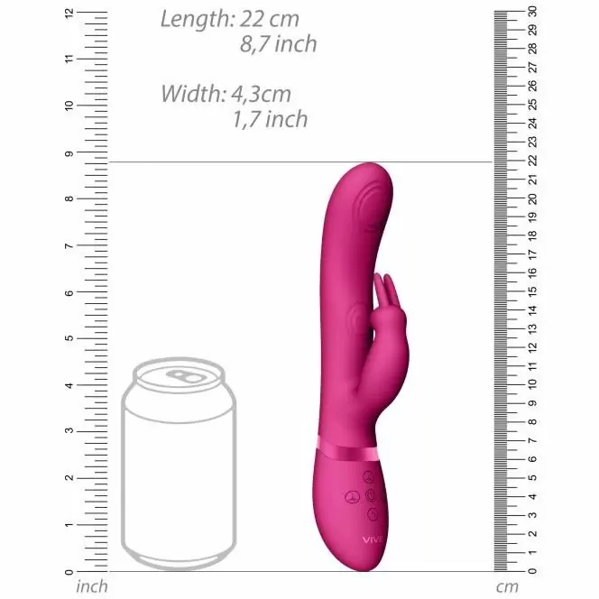 Изогнутый вибратор-кролик May - Pulse-Wave & C-spot & G-Spot Rabbit , 22 см, 10 скоростей, силикон, розовый