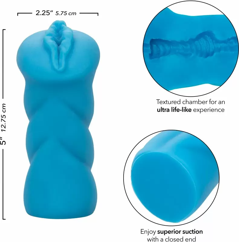 Реалистичный мастурбатор ANIME STROKER BUNNY, 12,7 см, ТПЕ, синий