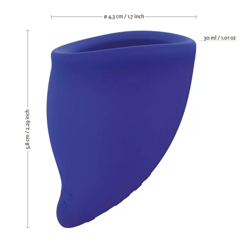 Менструальные чаши Fun Cup размер В (30 мл) – виноград/синий