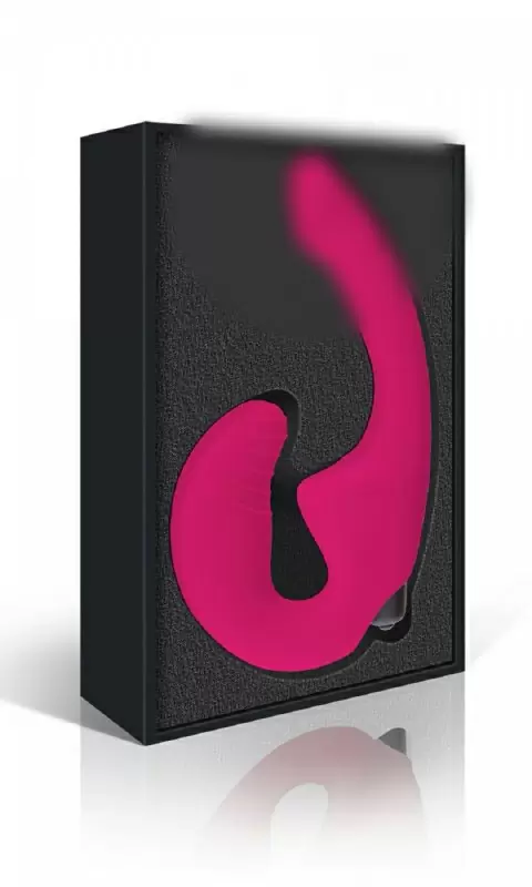 Безремневой страпон с вибрацией розовый