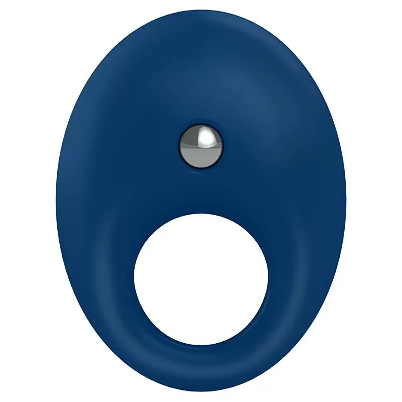 Эрекционное виброкольцо Ovo B5 с рельефным стимулятором клитора – синий
