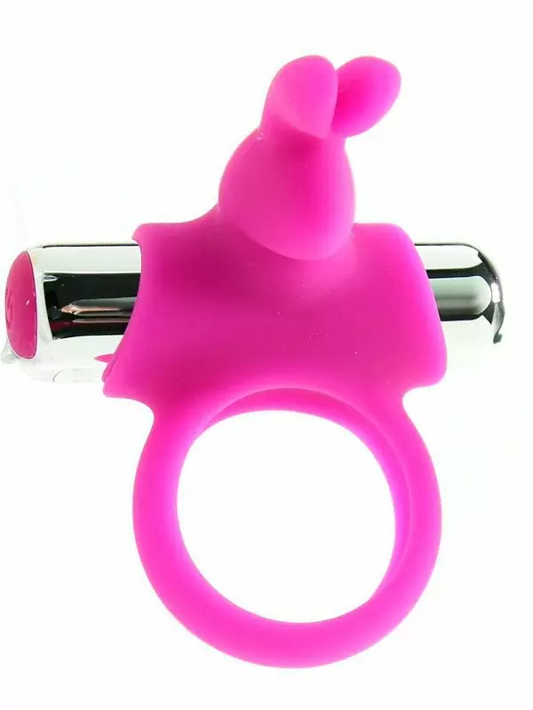 Эрекционное виброкольцо Happy Rabbit, с пультом Д/У, стимуляция клитора, фиолетовое