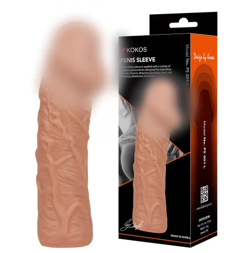 Реалистичная насадка для пениса, размер L