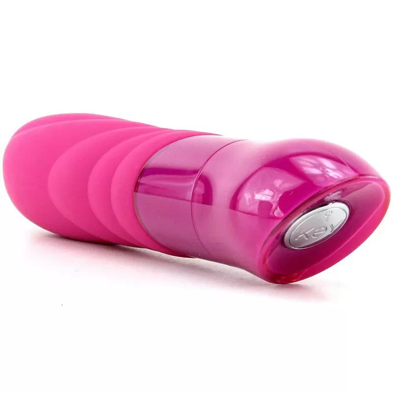Дизайнерский вибратор Vela с элегантным рельефом - Pink