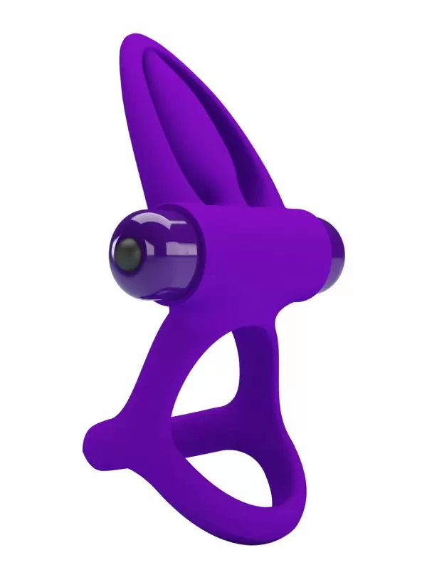 Вибрирующее эрекционное кольцо Pretty Love, для продления эрекции, фиолетовое