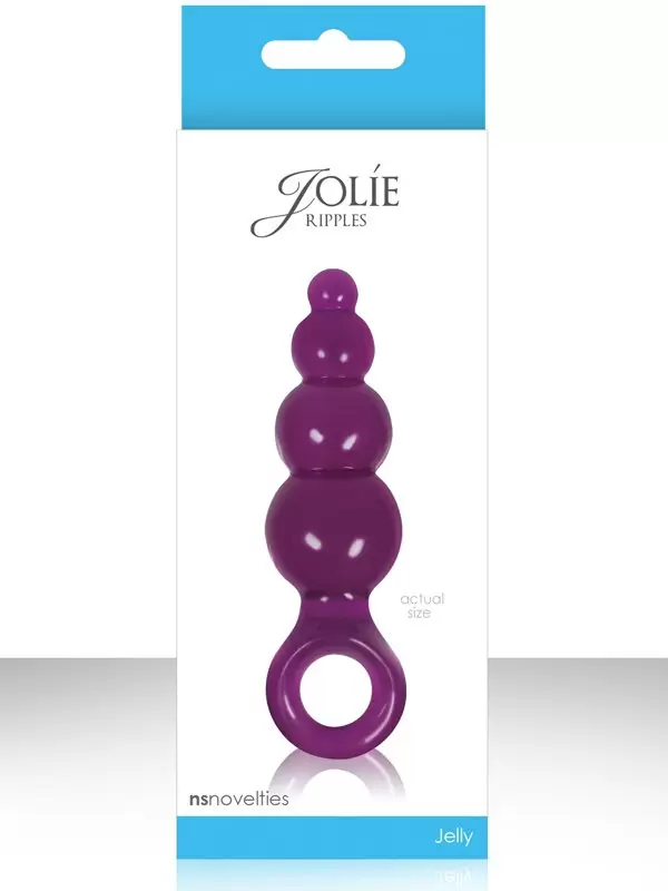 Анальная пробка с кольцом Jolie Ripples Small – фиолетовая