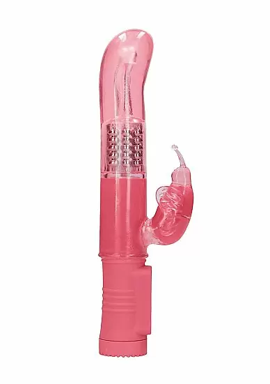 ВИБРАТОР КРОЛИК ROTATING BUTTERFLY - розовый