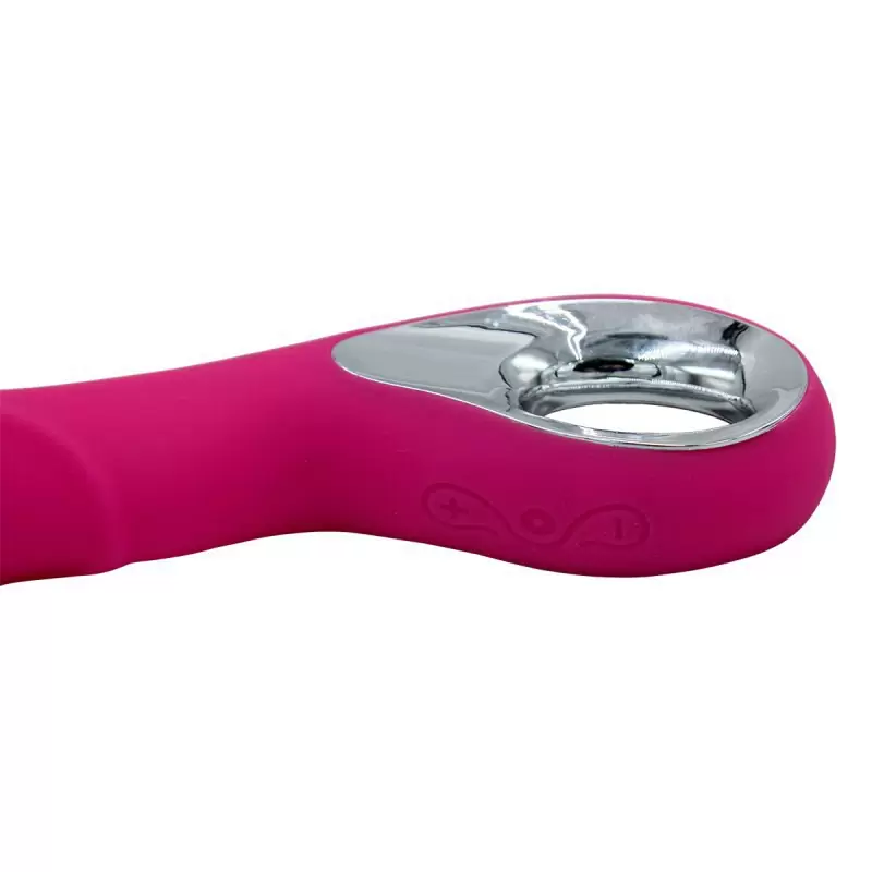 Изящный перезаряжаемый вибростимулятор с рукояткой G-Spot – розовый 