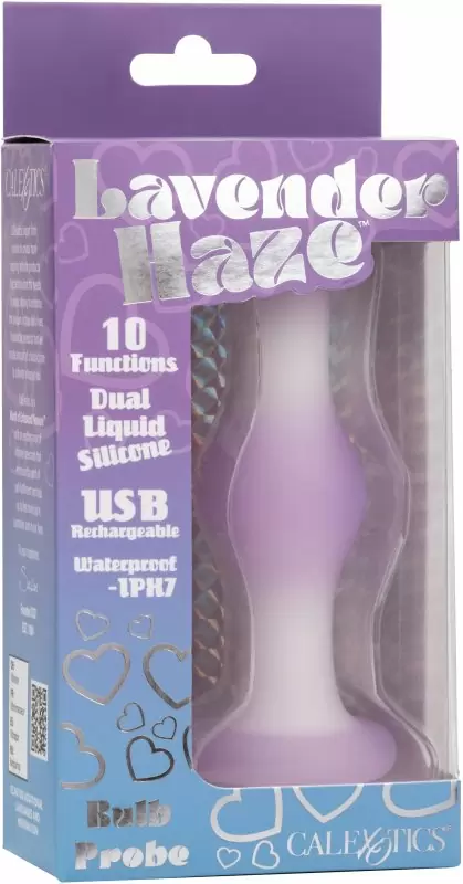 Элегантная анальная вибропробка LAVENDER HAZE BULB PROBE, 10 режимов, 10,25 см, лавандовый