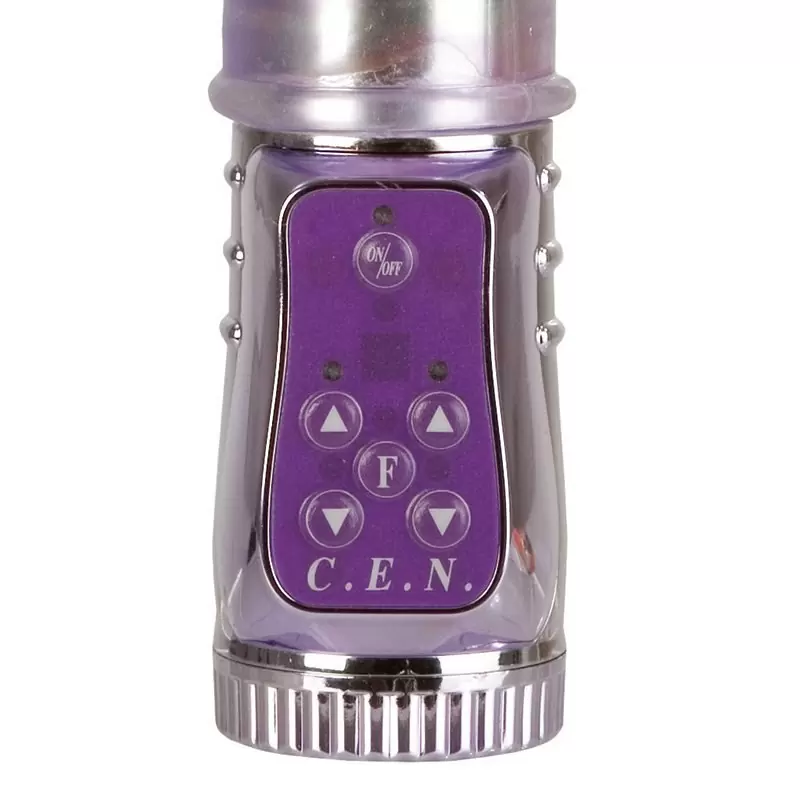 Хай-Тек вибромассажер The White Stork с ротацией – фиолетовый