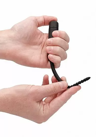 Стимулятор уретры с вибрацией Vibrating Bullet Plug With Beaded Tip