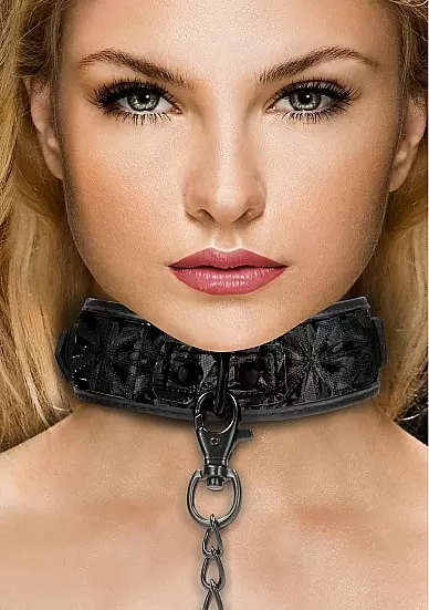 Широкий ошейник Luxury Collar with Leash 