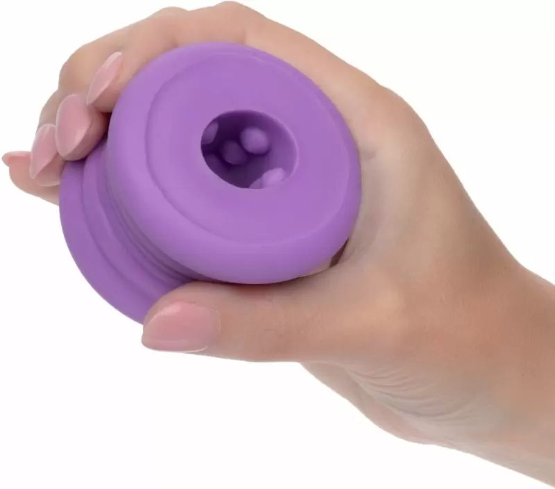 Эрекционное кольцо-бампер SLOP TOP DIRTY LUV, диаметр 2,5 см, силикон, светящийся, фиолетовый