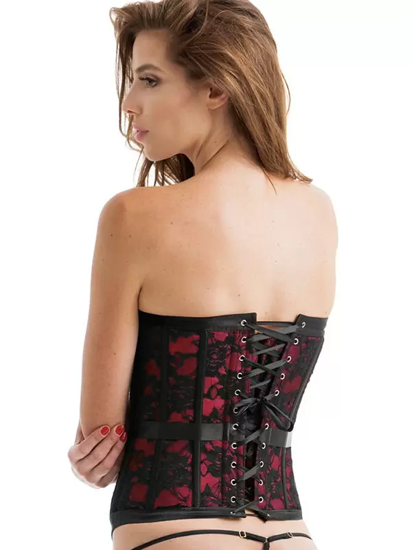 Корсет Satin and Lace Corset – красный, L