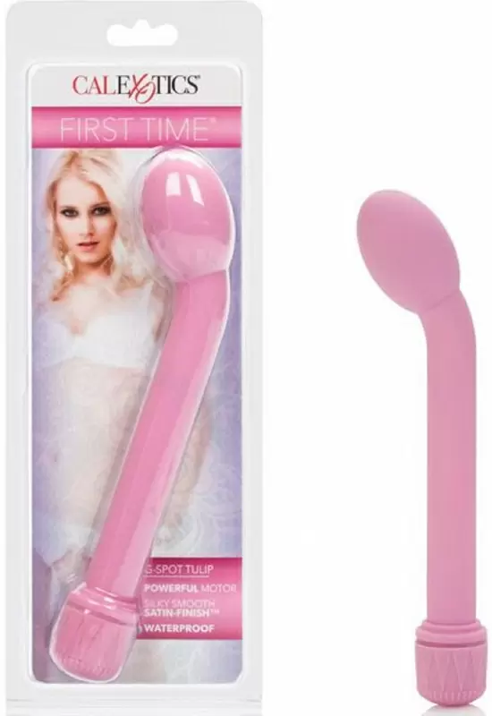 Вибратор с утолщённой головкой Calexotics First Time G-spot Tulip - розовый