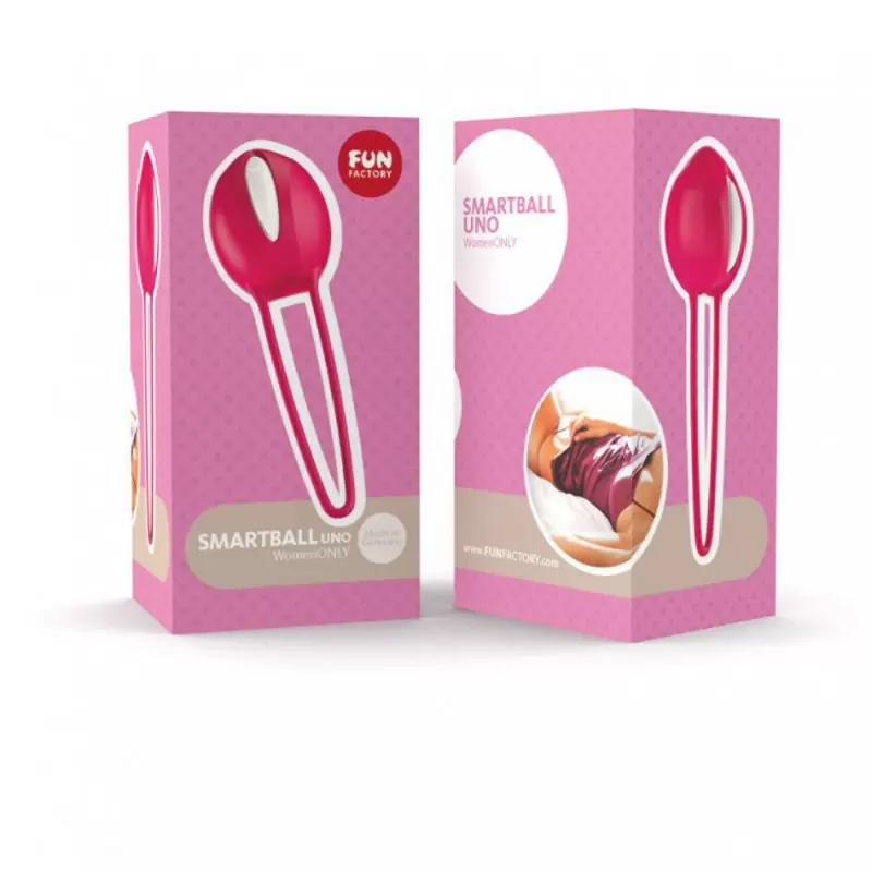Вагинальный шарик со смещенным центром тяжести Fun Factory Smartball Uno, диаметр 3,6 см, красный