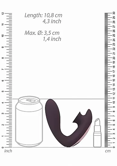 Бесконтактный вибратор-кролик Irresistible Desirable Purple, 12,5 см, 10 режимов, силикон, фиолетовый