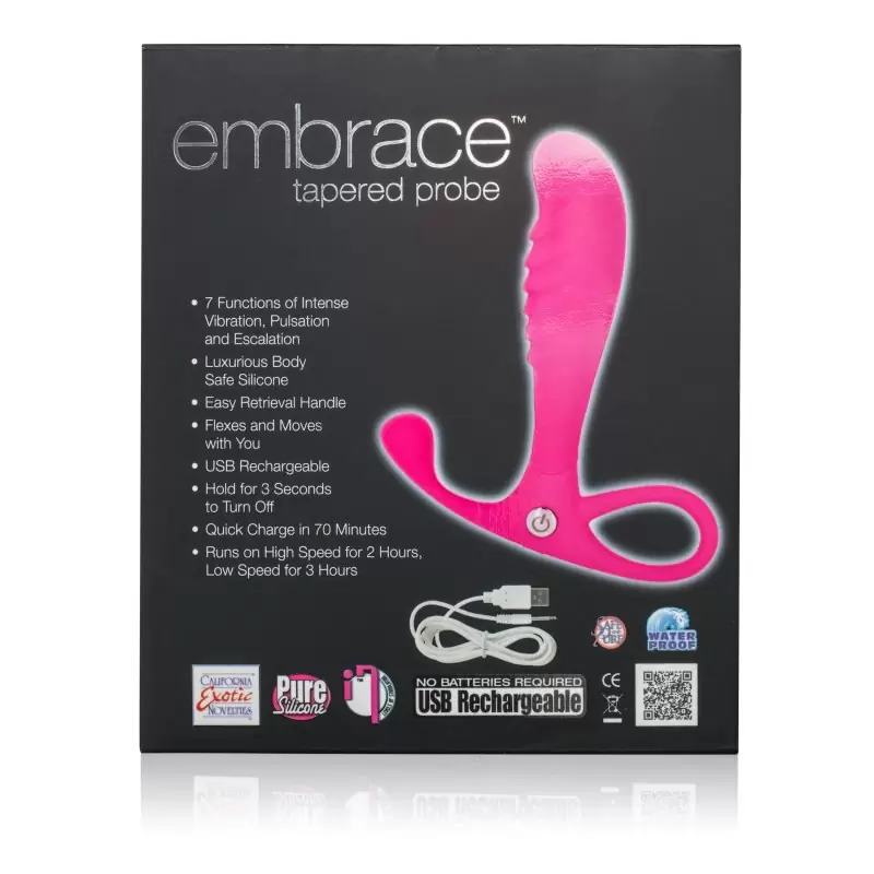 Стимулятор простаты Embrace Tapered Probe перезаряжаемый – розовый
