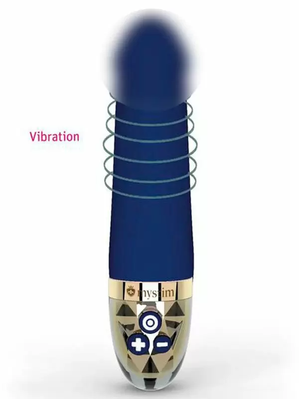 Реалистичный вибратор Mystim Real Deal Neal, 8 режимов, 16,5 см, синий