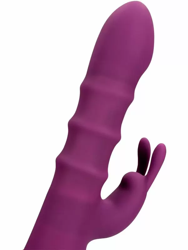 Мощный вибратор-кролик Orchidee Purple, с тремя движущимися кольцами, 24 см, 10 скоростей, фиолетовый