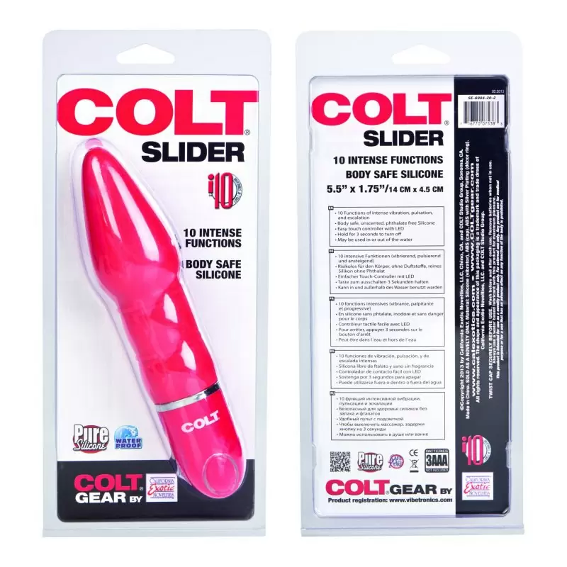 Анальный стимулятор Colt Slider с вибрацией – красный