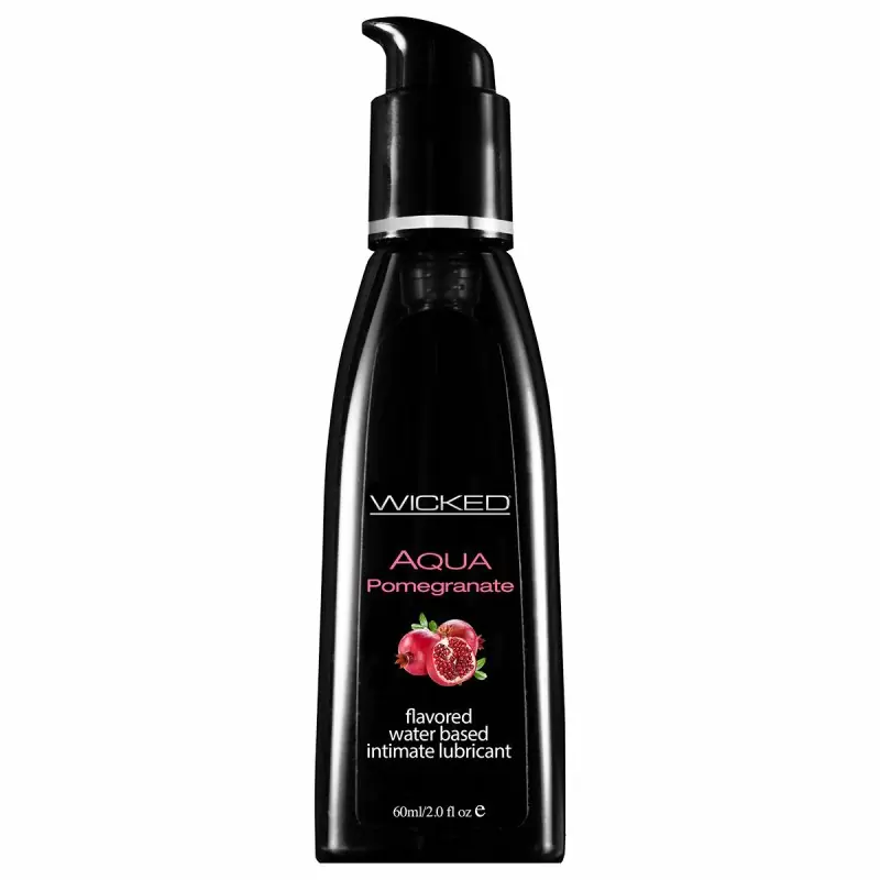 Съедобный лубрикант со вкусом граната Wicked Aqua Pomegranate - 60 мл