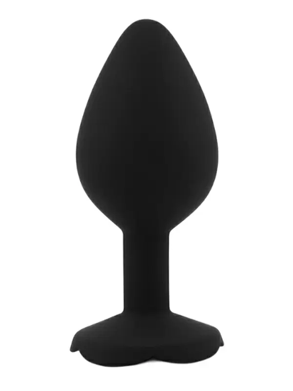 Анальная пробка Kanikule, с ограничителем в форме розочки, размер M, черная