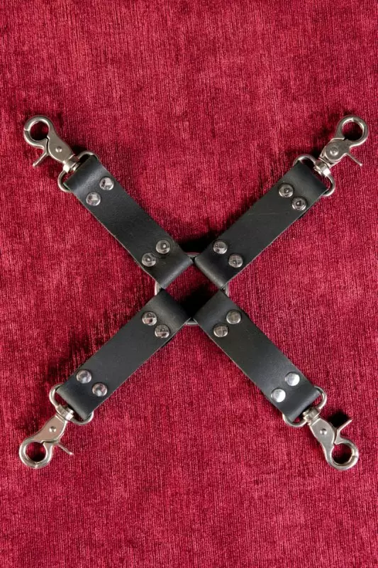 Переходник кожаный бондажный TOYFA Theatre – черный