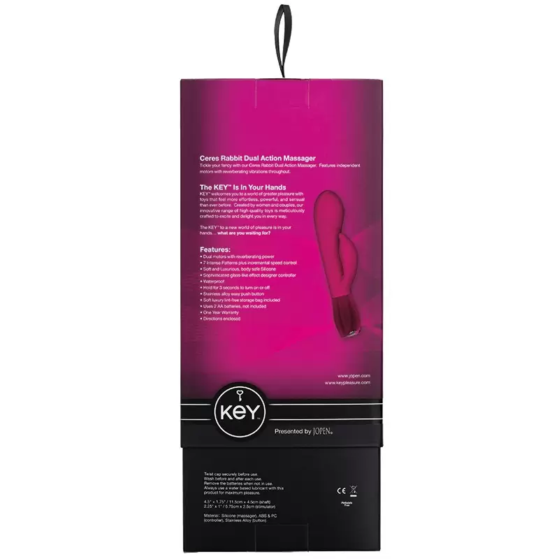 Вибромассажер Хай-Тек Ceres Rabbit – розовый